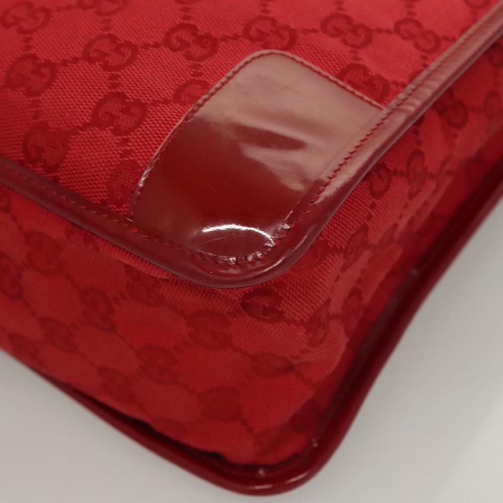 GUCCI GG Canvas Tote Bag Red Gold 000 0855 Auth 123893 - Picture 16 of 16